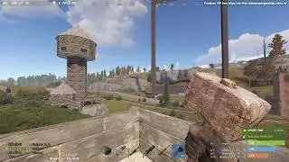 RUST trying out the Jetpack and sputnik plugins and a build of a  heli pad tower