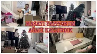 #Vlog | Kızımın Masasını Yapıyorum,Çöp Kovası İle Evlere Şenlik İmtihanım 😂,Ağacı Kaldırdık