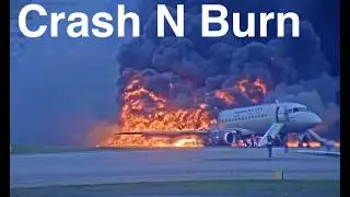 Plane makes hard landing and catches fire