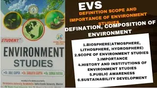 environmental studies: defination,scope, importance, sustainable development#evs#bcom/ba/bsc#nep2020
