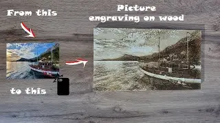 Picture Engraving on wood with K40 CO2 Laser