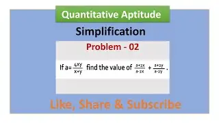Simplification Problem - 02 | Quantitative Aptitude problems for all competitive exams | Tech Code |
