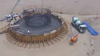 vaciado losa de cimentación Reservorio