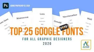 Top 25 Google Fonts 2020