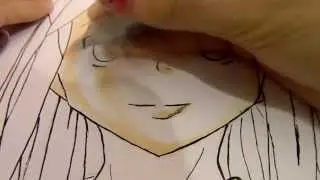 [Colouring Menma from Anohana with COPIC Markers]