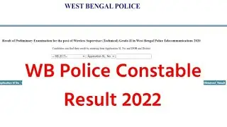 WBP Final Results Date 2022 || WBP Constable 2022 Final Merit list 2022 || WBP RTI Copy 2022