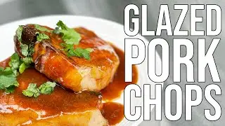 Easy Smoked Pork Chop Recipe on the Pit Boss Savannah with an Orange Glaze!