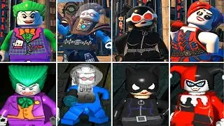 LEGO DC Super-Villains vs LEGO Batman: The Videogame Characters Evolution (Side by Side)