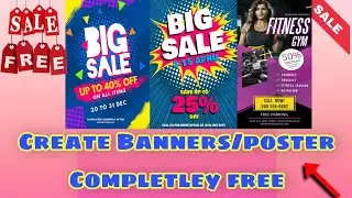 how to design a sale banner for free | EASY TUTORIAL