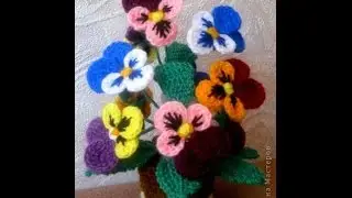 Вязаные цветы. Как настоящие. Crocheted flowers. Very nice.