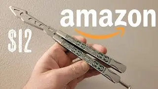 $12 AMAZON Butterfly Knife Unboxing & Review. NABALIS Celtic Balisong Trainer