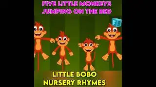 Five Little Monkeys Jumping On The Bed | Children Nursery Rhyme | Flickbox Kids Songs #shorts