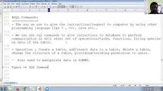 7 DBMS SQL |  Structured query language | SQL Commands