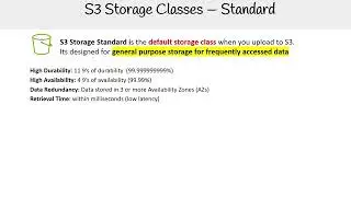 S3 Storage Classes Standard