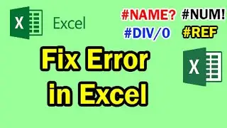 Fixing Errors in Excel || Ms Excel Training