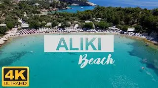Thassos, ALIKI Beach Greece in 4K