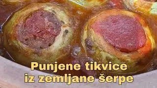 Punjene tikvice iz zemljane šerpe - zapečene u rerni - recept