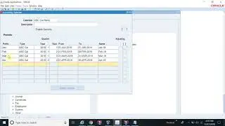 How to Define Calendar in Oracle R12 - Part 9