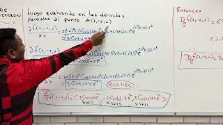 EJEMPLO DE DERIVADA DIRECCIONAL PARA UNA FUNCIÓN DE TRES VARIABLES EN UN PUNTO Y UN VECTOR UNITARIO.