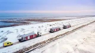 Schwertransport von Mobile Homes zu Ferienhof in Friesland, Harlesiel | Imagefilm | DJI Mavic 2 Pro
