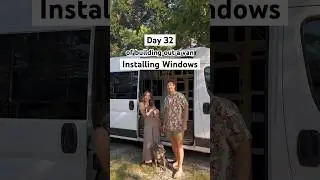 DIY camper van! Van Window Install day!Windows are from @vanwindowsdirect1261 🚐 #vanbuild #camper