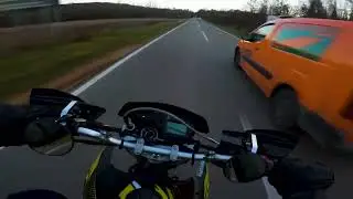 Slow ride on wet roads | YAMAHA XT660X + AKRAPOVIČ [4K]