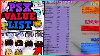 OMG! THE *BEST* PET SIMULATOR X VALUE LIST? (COMMUNITY VALUES) - Roblox PSX
