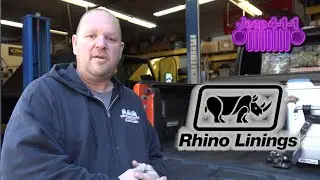 Gladiator Rhino Lining Install on the All J Products Gladiator