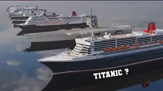 Biggest SHIP Comparison in The World - 3D Animation - Titanic