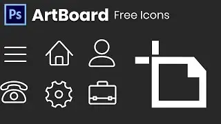 Add Free icons to Artboards | Download Install Free Icon Font | Photoshop cc Artboards