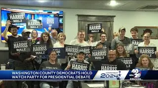 Washington County Democrats watch Presidential Debate, discuss issues