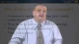 Lecture 9 — Parts of Speech - Natural Language Processing | University of Michigan
