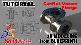 Solidworks Tutorials 3d Modeling From Blueprints | Best Solidworks Tutorial -Crosses Conflate Flange