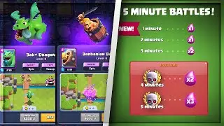 NEW CARD INFO SCREEN / 5 MIN MATCHES in Clash Royale (UPDATE NEWS SEASON 6)