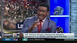 NFL GameDay on Antonio Brown released by Raiders; agreed with Patriots