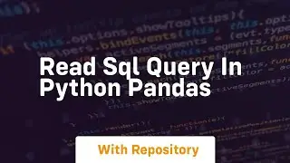 read sql query in python pandas