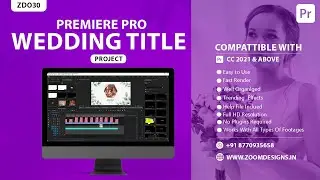 Elegant Wedding Title Animation in Premiere Pro | Wedding Project Editing Tutorial 2025 |ZD030