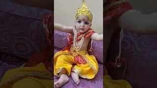 My Cute Ladoo Gopal❤️🧿Cute baby Krishna makeup look😍👌Happy Janmashtami#shorts#ytshorts#cute