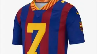NIKE FC BARCELONA AMERICAN FOOTBALL JERSEY