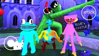 Playing As Cyan Poppy And Pink Monster In  Rainbow Friends Chapter 2 ROBLOX