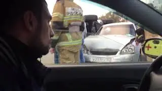 ДТП с перевертышем в Самаре на перекрестке улиц Свободы и XXll партсъезда