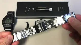 Black Stainless Steel Metal Replacement Watch Band Fits Casio G-Shock Series GA-2100 DW-5600 DW-6900