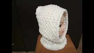 Капор 2 из пряжи Ализе пуффи файн