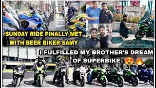 My Brother's Reaction When I Fulfilled His Dream Of Superbikes 😍  SuperBike Ride With BeerBiker Samy