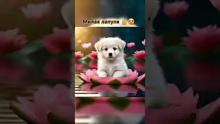 Милая мордашка на лотосе 😍👍#нейросеть #красота #shorts
