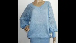 Bell sleeve with cuff. Master class machine knitting