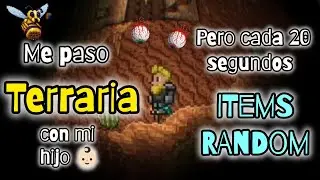 Me paso Terraria🌳 con mi Hijo👶🏻, pero cada 20 seg ítems RANDOM 😭