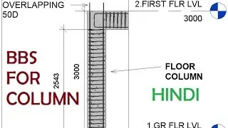 06-BAR BENDING SCHEDULE CALCULATION FOR THE FLOOR COLUMN IN HINDI--BBS COLUMN