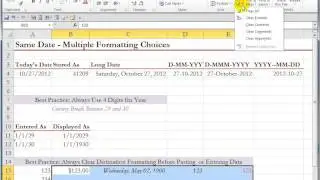 How Excel Stores and Formats Dates
