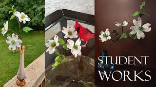 Student works: French beaded flowering dogwood